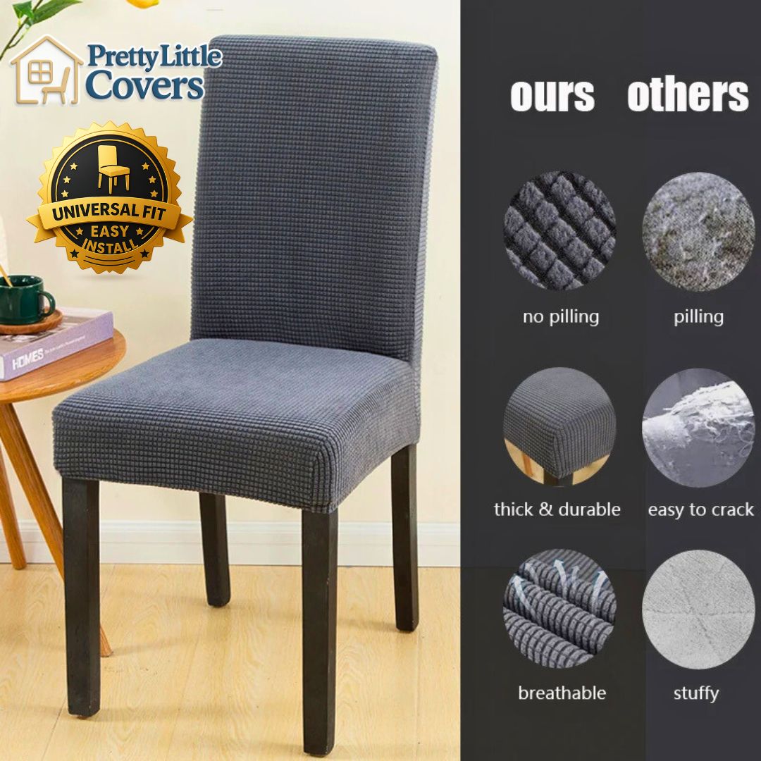 8pc PrettyGuard™ Chair Covers – Instantly Revive Old Chairs!