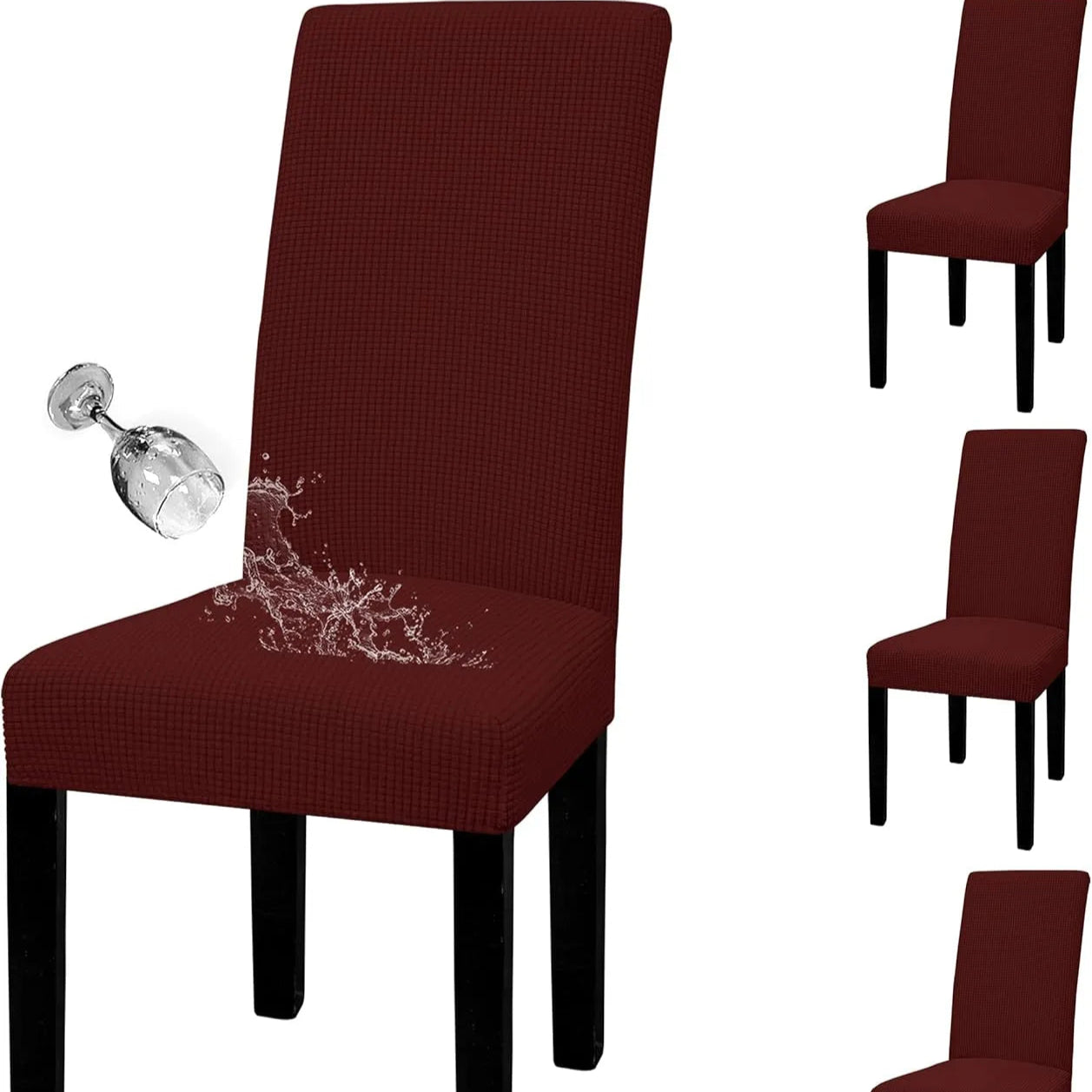 8pc PrettyGuard™ Chair Covers – Instantly Revive Old Chairs!