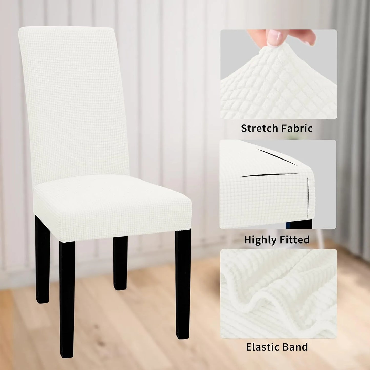 8pc PrettyGuard™ Chair Covers – Instantly Revive Old Chairs!