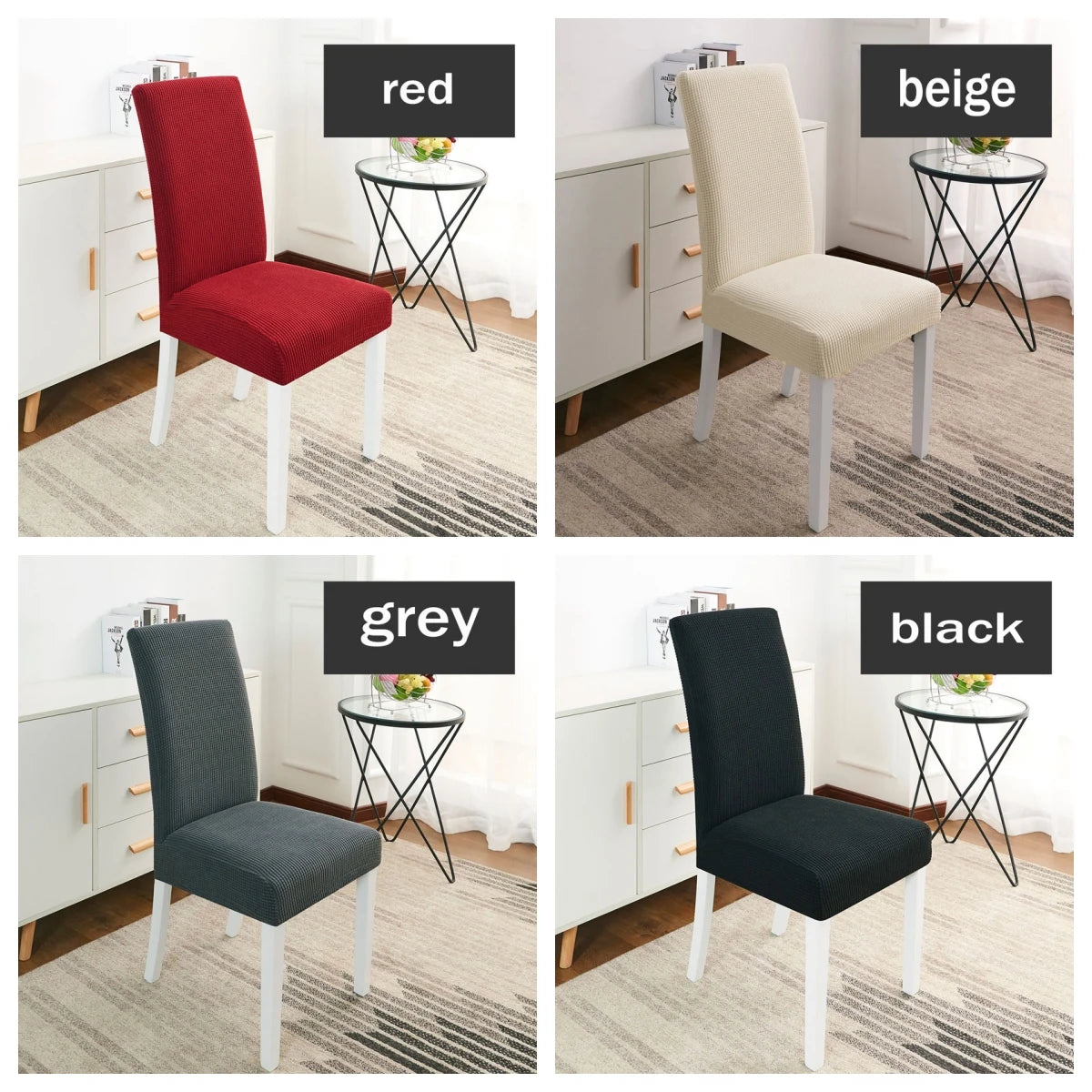 8pc PrettyGuard™ Chair Covers – Instantly Revive Old Chairs!