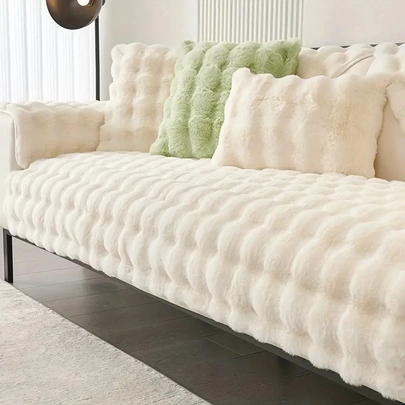 Cozy Faux Fur Couch Cover