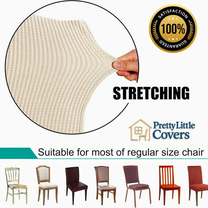 8pc PrettyGuard™ Chair Covers – Instantly Revive Old Chairs!