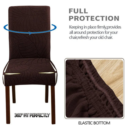 Leaf Jacquard Chair Covers