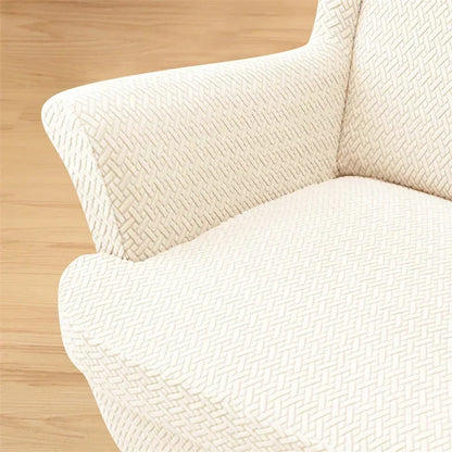 PrettyGuard Jacquard Wing Chair Cover