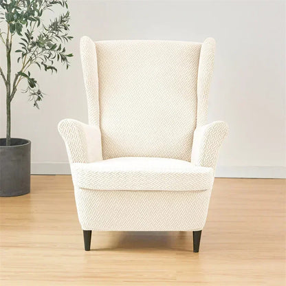 PrettyGuard Jacquard Wing Chair Cover