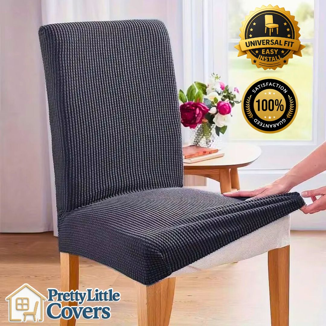 8pc PrettyGuard™ Chair Covers – Instantly Revive Old Chairs!