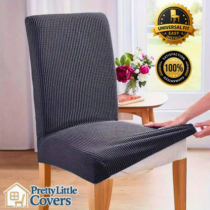8pc PrettyGuard™ Chair Covers – Instantly Revive Old Chairs!