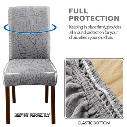 Leaf Jacquard Chair Covers