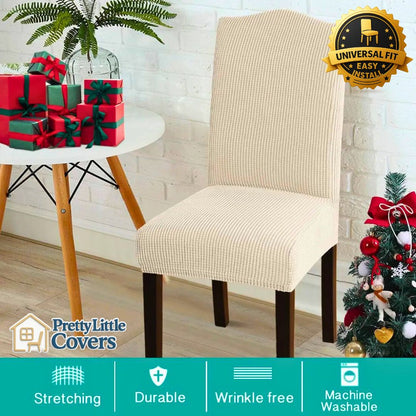 8pc PrettyGuard™ Chair Covers – Instantly Revive Old Chairs!