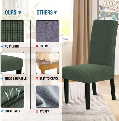 LuxeStretch™ Waterproof Chair Covers – Premium Fit, Pet & Spill Proof