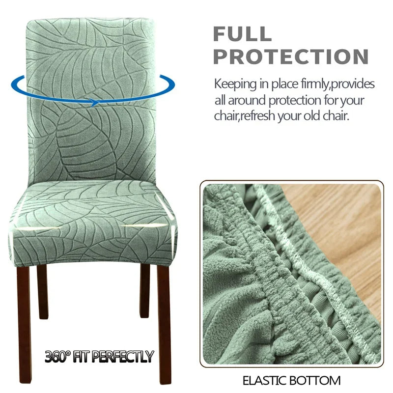 Leaf Jacquard Chair Covers
