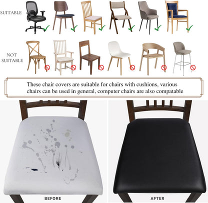 SmartFit Leather Chair Covers Set