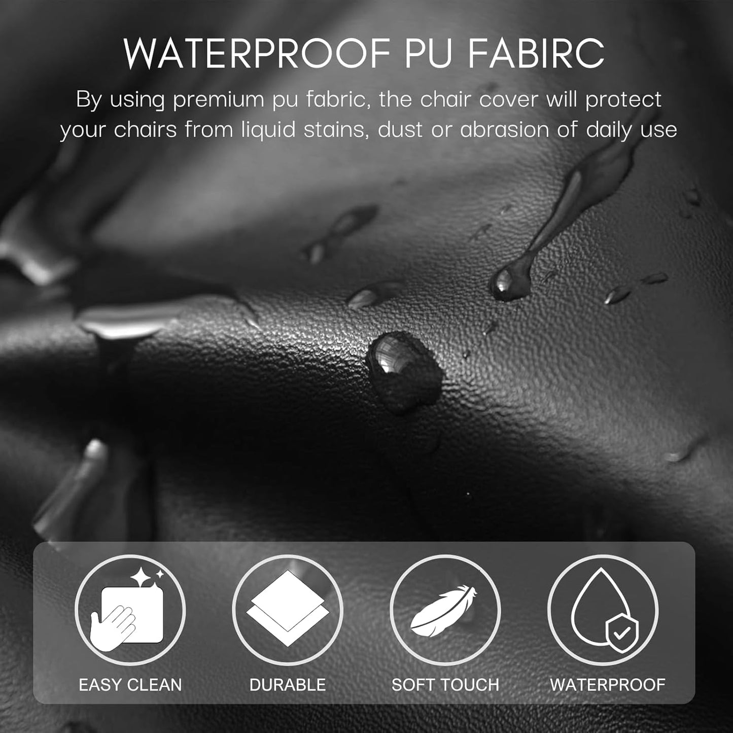 SmartFit Leather Chair Covers Set