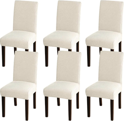 8pc PrettyGuard™ Chair Covers – Instantly Revive Old Chairs!
