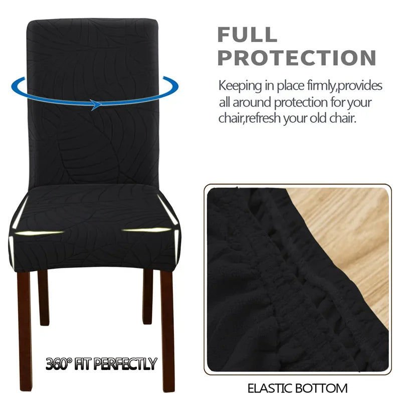 Leaf Jacquard Chair Covers