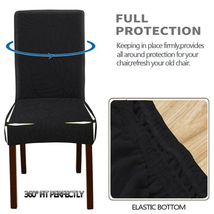 Leaf Jacquard Chair Covers