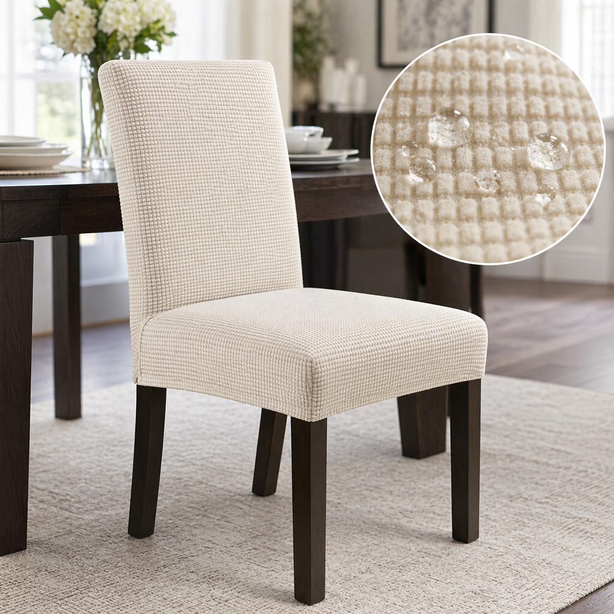 PrettyGuard™ Waterproof Chair Covers – Instantly Revive Old Chairs!
