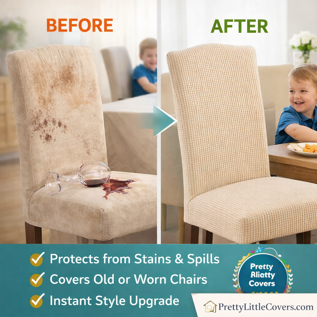 PrettyGuard™ Chair Covers – Instantly Revive Old Chairs!