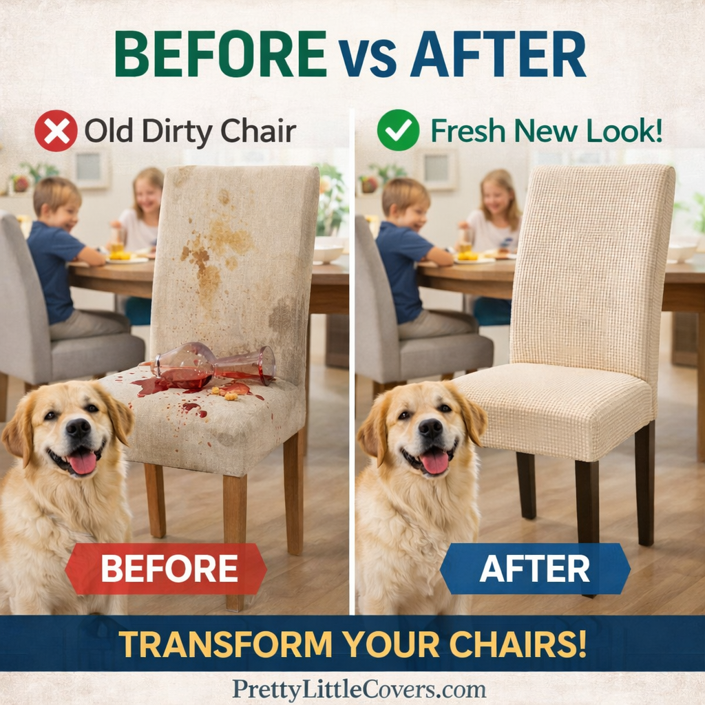 PrettyGuard™ Chair Covers – Instantly Revive Old Chairs!