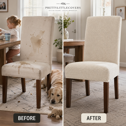 PrettyGuard™ Waterproof Chair Covers – Instantly Revive Old Chairs!