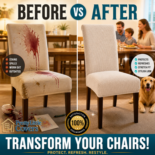 PrettyGuard™ Waterproof Chair Covers – Instantly Refresh Old Dining Chairs