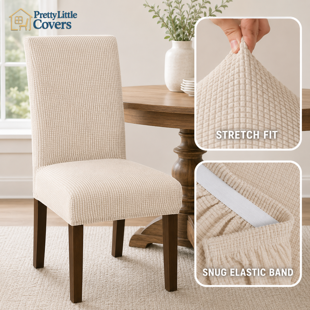 PrettyGuard™ Waterproof Chair Covers – Instantly Revive Old Chairs!