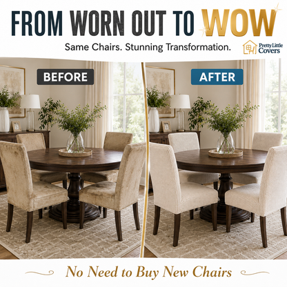 PrettyGuard™ Waterproof Chair Covers – Instantly Revive Old Chairs!