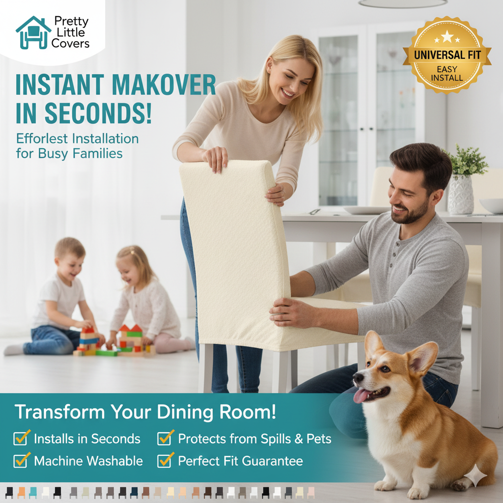 PrettyGuard™ Chair Covers – Instantly Revive Old Chairs!