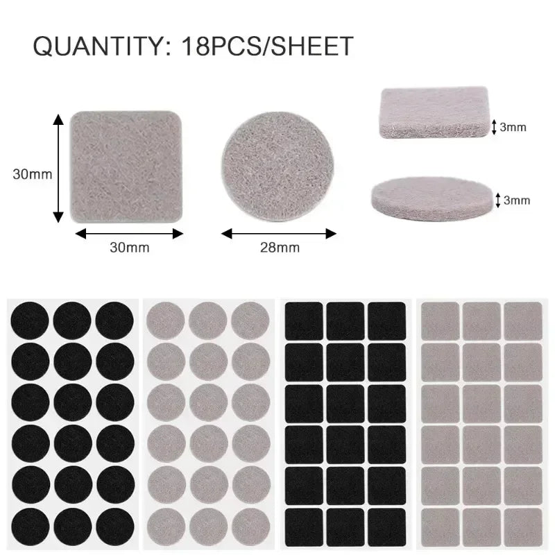 QuietGrip Heavy-Duty Felt Pads Pack