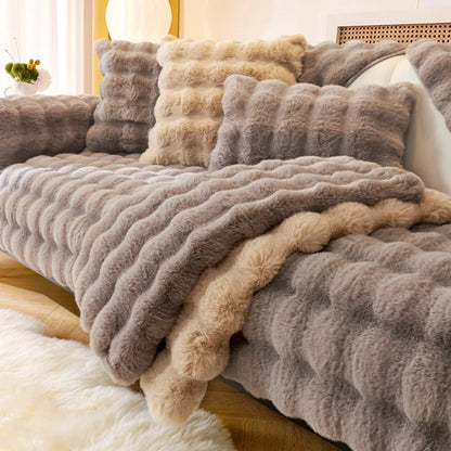 Cozy Faux Fur Couch Cover