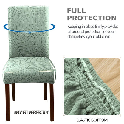 Leaf Jacquard Chair Covers