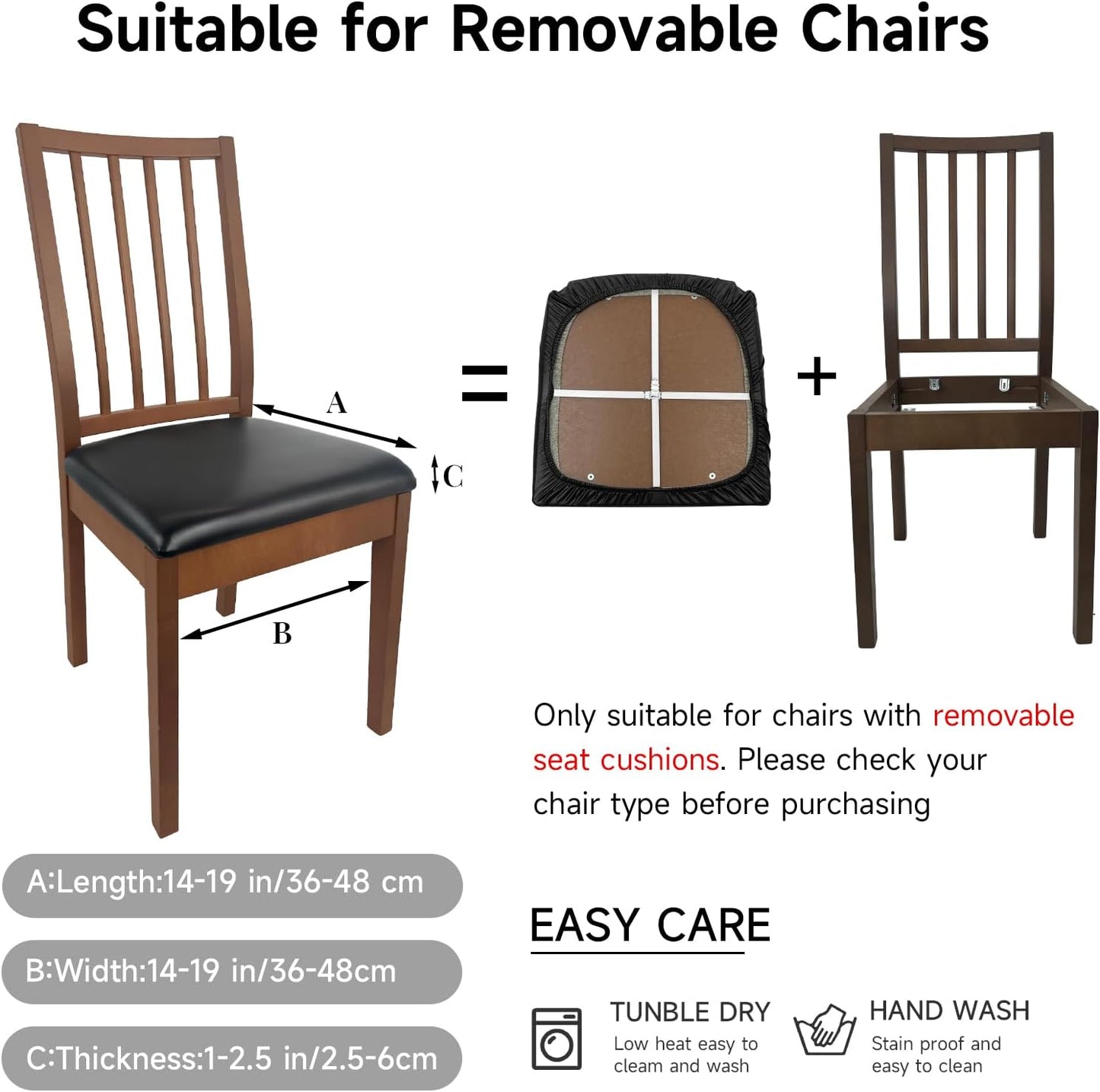 SmartFit Leather Chair Covers Set