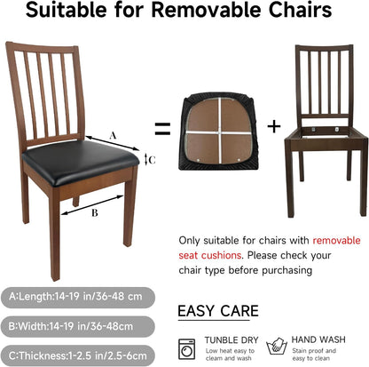 SmartFit Leather Chair Covers Set