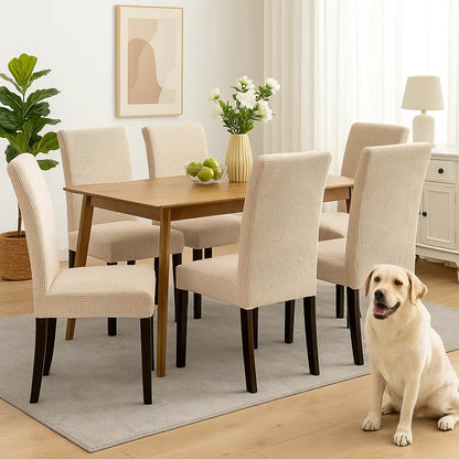 LuxeStretch™ Waterproof Chair Covers – Premium Fit, Pet & Spill Proof